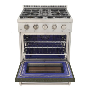 Kucht Professional 30" 4.2 cu. ft. Natural Gas Range in Olive Green with True Simmer Burners, KFX3000X-G