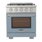 Kucht Professional 30" 4.2 cu. ft. Natural Gas Range in Light Blue with Silver Accents, KFX300-LB