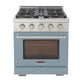 Kucht Professional 30" 4.2 cu. ft. Propane Gas Range in Light Blue with Silver Accents, KFX300/LP-LB