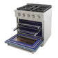 Kucht Professional 30" 4.2 cu. ft. Propane Gas Range in Light Blue with Silver Accents, KFX300/LP-LB