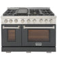 Kucht Professional 48" 6.7 cu. ft. Natural Gas Range in Cement Gray with True Simmer Burners, KFX4800X-GY