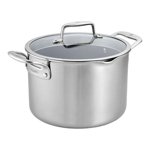ZWILLING 8 Qt. Stainless Steel Ceramic Non-Stick Stock Pot, Clad CFX Series