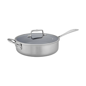 ZWILLING 5 Qt. Stainless Steel Ceramic Non-Stick Sauté Pan, Clad CFX Series