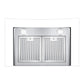 Cosmo 30" 380 CFM Convertible Wall Mount Range Hood with Glass Canopy, Push Button Controls and Carbon Filter Kit, COS-668A750-DL