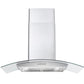 Cosmo 36" 380 CFM Convertible Wall Mount Range Hood with Glass Canopy, Push Button Controls and Carbon Filter Kit, COS-668A900-DL