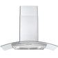 Cosmo 36" 380 CFM Convertible Wall Mount Range Hood with Glass Canopy, Push Button Controls and Carbon Filter Kit, COS-668WRC90-DL