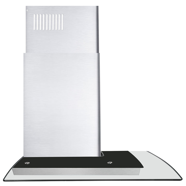 Cosmo 30" 380 CFM Convertible Wall Mount Range Hood with Glass Canopy, Digital Touch Controls and Carbon Filter Kit, COS-668WRCS75-DL