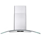 Cosmo 36" 380 CFM Convertible Wall Mount Range Hood with Glass Canopy and Digital Touch Controls, COS-668WRCS90