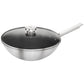 ZWILLING 12" Stainless Steel Non-Stick Wok and Lid, Joy Plus Series