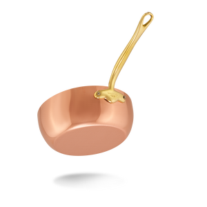 Mauviel 1830 M'Heritage M'150 B Copper Chef Pan With Lid and Brass Handle