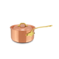 Mauviel 1830 M'Heritage M'150 B Copper Sauce Pan With Lid, Brass Handle