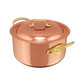 Mauviel 1830 M'Heritage M'150 B Copper Stewpan With Lid, Brass Handles