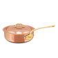 Mauviel 1830 M'Heritage M'150 B Copper Saute Pan With Lid, Brass Handle