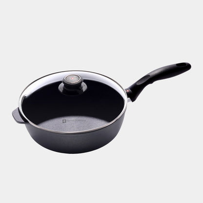 Swiss Diamond HD Nonstick Saute Pan with Glass Lid - Induction