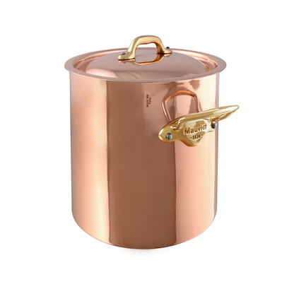 Mauviel 1830 M'Heritage M'150 B Copper Stockpot With Lid Brass Handles, 9.9-Qt