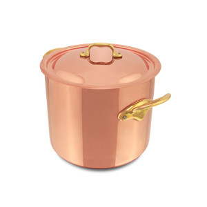Mauviel 1830 M'Heritage M'150 B Copper Stockpot With Lid Brass Handles, 9.9-Qt