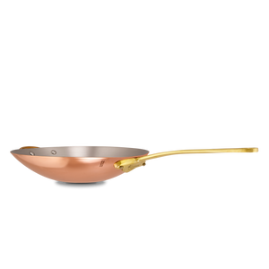 Mauviel 1830 M'Heritage M'150 B Copper Wok With Brass Handle, 11.8-In