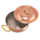 Mauviel 1830 M'Heritage M'150 B Copper Rondeau With Lid and Brass Handles