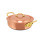 Mauviel 1830 M'Heritage M'150 B Copper Rondeau With Lid and Brass Handles