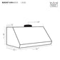Kucht Professional 36" Under Cabinet Range Hood 900 CFM in Titanium Stainless Steel, KRH363A