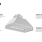 ZLINE 34 in. Width Outdoor Wall Mount Range Hood Insert (18 in. Depth), 698-304-34