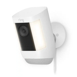 Ring Spotlight Cam Pro, Plug-In with 2K Video, 3D Motion Detection - White