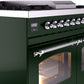 ILVE Nostalgie II 40" Dual Fuel Propane Gas Range in Emerald Green with Chrome Trim, UPD40FNMPEGCLP