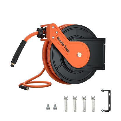 Retractable Air Hose Reel Plus-50ft-3/8in