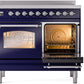 ILVE Nostalgie II 40" Induction Range with Element Stove and Electric Oven in Blue with Chrome Trim, UPDI406NMPMBC