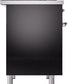 ILVE Nostalgie II 40" Dual Fuel Natural Gas Range in Black with Chrome Trim, UPD40FNMPBKC