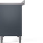 ILVE Nostalgie II 48" Induction Range with Element Stove and Electric Oven in Blue Grey with Chrome Trim, UPI486NMPBGC