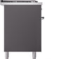 ILVE Nostalgie II 60" Dual Fuel Propane Gas Range in Matte Graphite with Chrome Trim, UP60FSNMPMGCLP