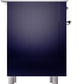 ILVE Nostalgie II 36" Dual Fuel Natural Gas Range in Blue with Chrome Trim, UP36FNMPMBC