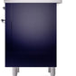 ILVE Nostalgie II 36" Dual Fuel Natural Gas Range in Blue with Chrome Trim, UP36FNMPMBC