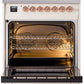 ILVE Nostalgie II 30" Dual Fuel Propane Gas Range in Antique White with Copper Trim, UP30NMPAWPLP