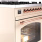 ILVE Nostalgie II 30" Dual Fuel Propane Gas Range in Antique White with Copper Trim, UP30NMPAWPLP