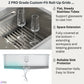 FORNO Acqua 33" Drop-In/Undermount 50/50 Double Bowl Sink, Waterfall Faucet in Stainless Steel, G-ZN30