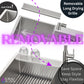 FORNO Acqua 33" Drop-In/Undermount 40/60 Double Bowl Sink, Retractable and Waterfall Faucet in Stainless Steel, H-ZN30