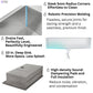 FORNO Acqua 45" Drop-In/Undermount 3 Level Workstation Sink, Custom Fit Accessories in Stainless Steel, J-WP32