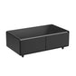 FORNO Evoluto  51" Smart Coffee Table – Dual Fridge Drawers, Bluetooth Audio, Wireless Charging, RGB Light in Black, FCTFR7006-51BLK