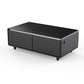 FORNO Evoluto  51" Smart Coffee Table – Dual Fridge Drawers, Bluetooth Audio, Wireless Charging, RGB Light in Black, FCTFR7006-51BLK