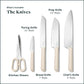 Caraway German Stainless Steel Knife Set in Cream