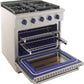 Kucht Professional 30" 4.2 cu. ft. Propane Gas Range in Stainless Steel with Blue Accents, KFX300/LP-B