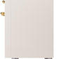 ILVE Nostalgie II 48" Dual Fuel Propane Gas Range in Antique White with Brass Trim, UP48FNMPAWGLP