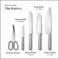 Caraway German Stainless Steel Knife Set in Gray