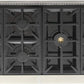 Kucht Professional 48" 6.7 cu. ft. Propane Gas Range in Stainless Steel with Blue Accents, KFX480/LP-B