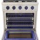 Kucht Professional 30" 4.2 cu. ft. Propane Gas Range in Stainless Steel with Blue Accents, KFX300/LP-B