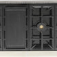 Kucht Professional 48" 6.7 cu. ft. Propane Gas Range in Stainless Steel with Blue Accents, KFX480/LP-B