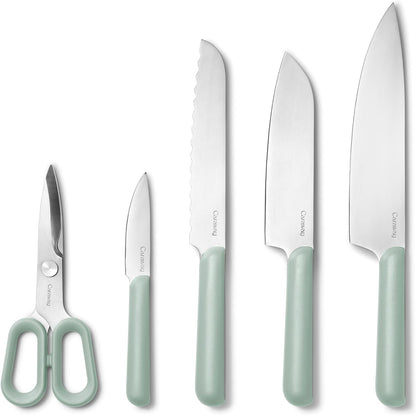 Caraway German Stainless Steel Knife Set in Mist