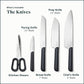 Caraway German Stainless Steel Knife Set in Charcoal
